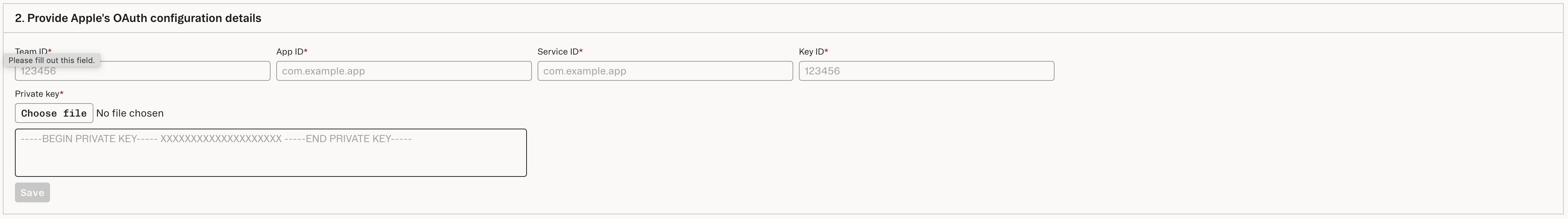 Configure Apple OAuth Stytch Dashboard