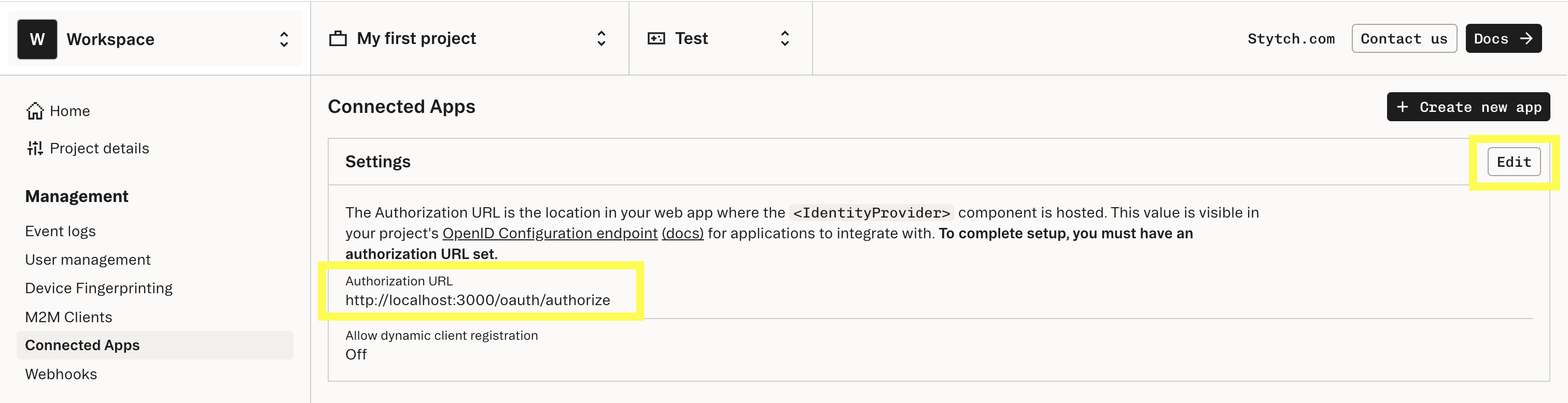 Authorization URL