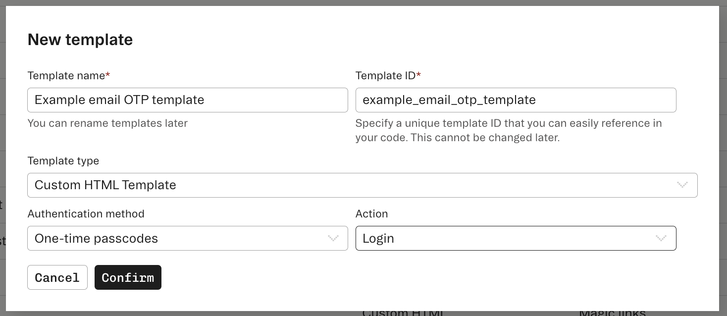 Create a new custom HTML email template