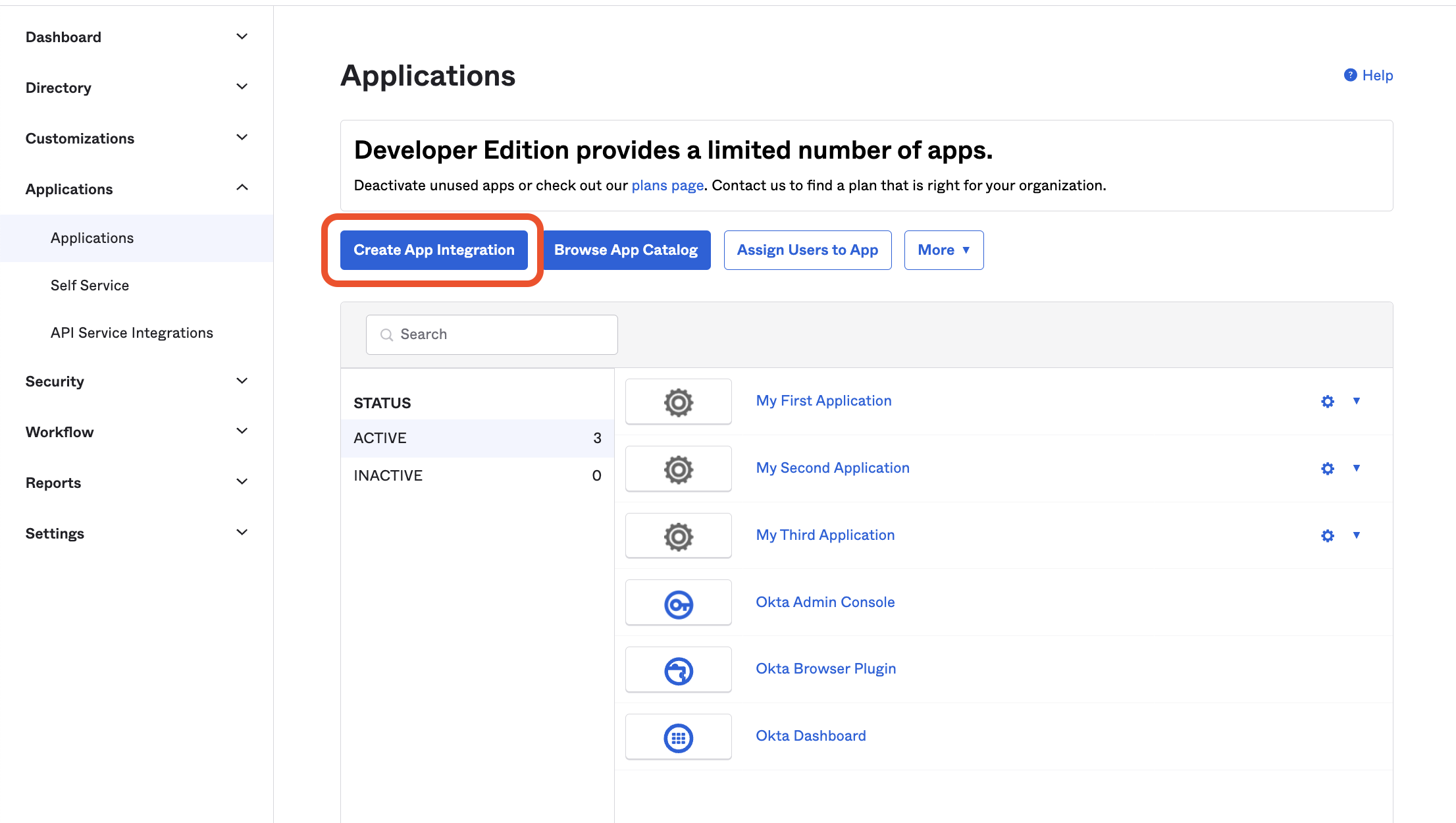 View SAML setup instructions button in Okta