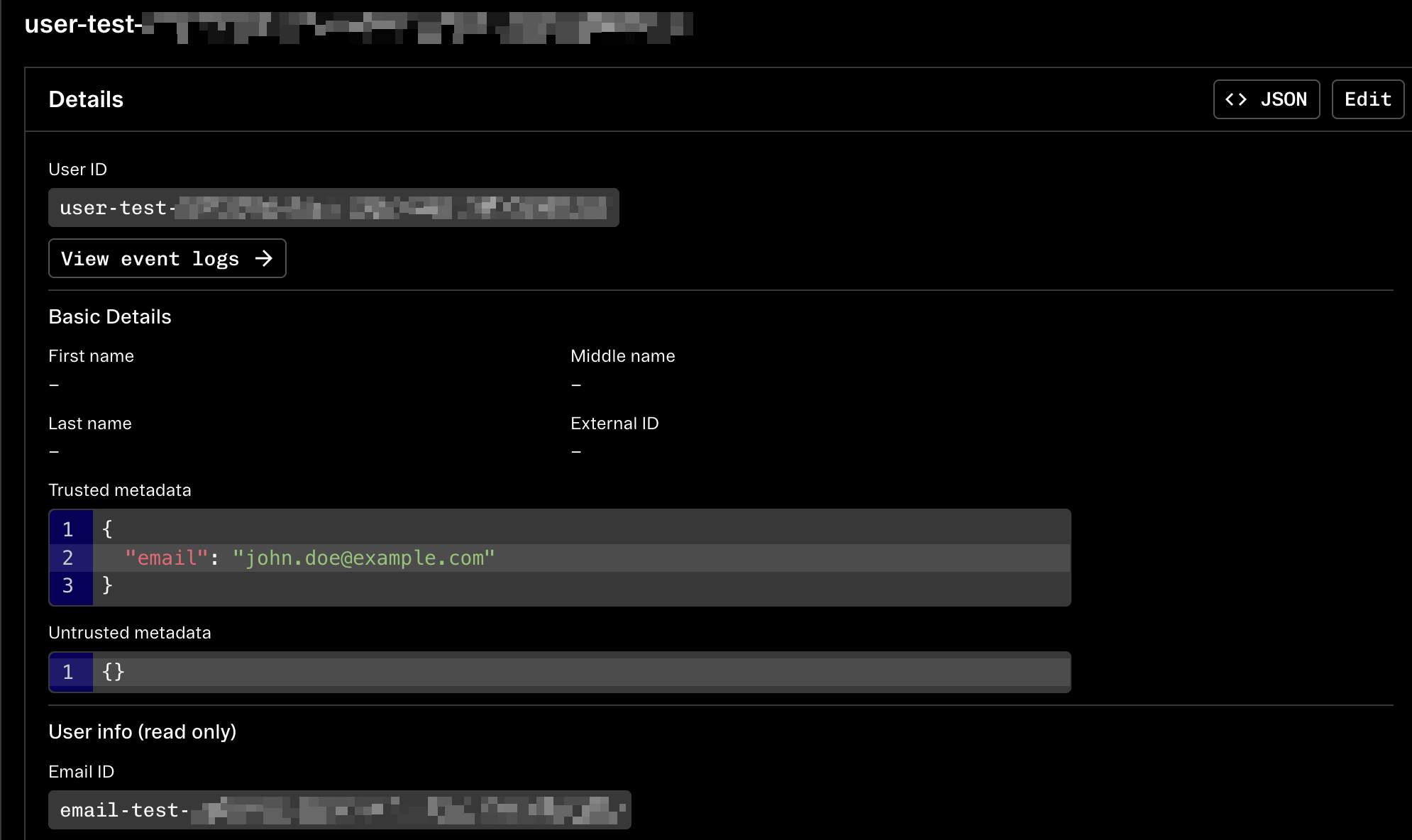 Trusted metadata